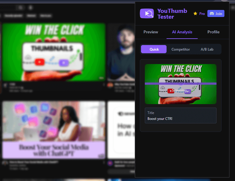 Package Test - YouThumb Tester feature preview